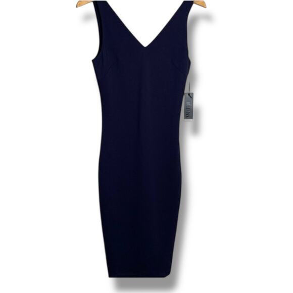 WHBM Dress NWT Women's Size 00 Aura Sleeveless Sculpting Sheath Officer Blue - Picture 1 of 6